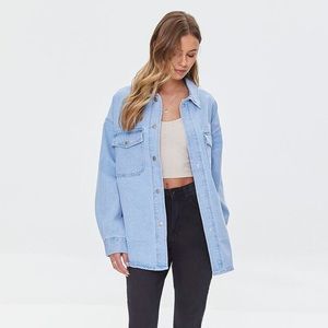 Forever 21 Oversized Denim Shacket - S